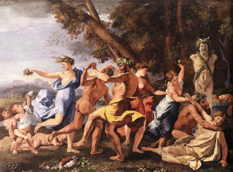 POUSSIN, Nicolas The Nurture of Bacchus ag